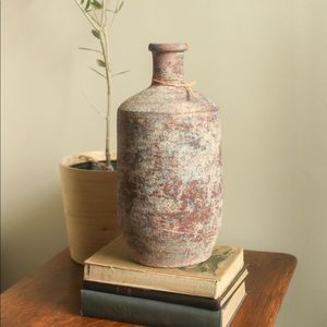Vintage Mexican pottery textured jug/ vase